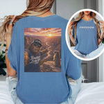 4th of July Raccoon Shirt, Patriotic Bigfoot Tee, Funny Animal Summer Shirt, Cotton Comfort Colors Graphic Tee