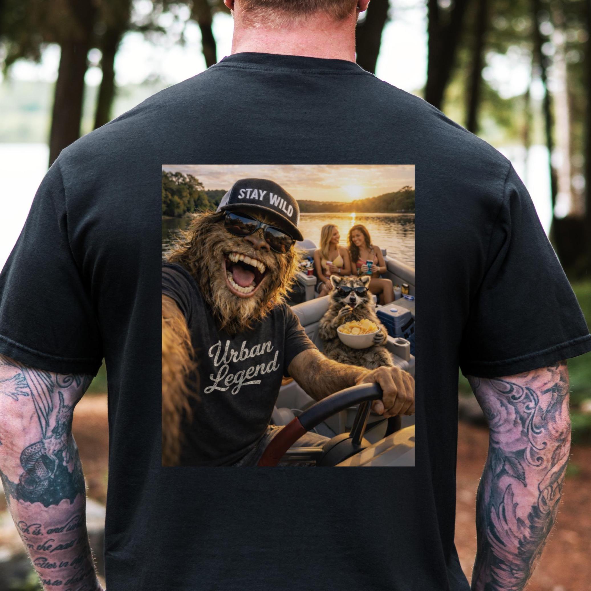 Boat Day Shirt Raccoon Bigfoot Tee Comfort Colors Lake Life Shirt