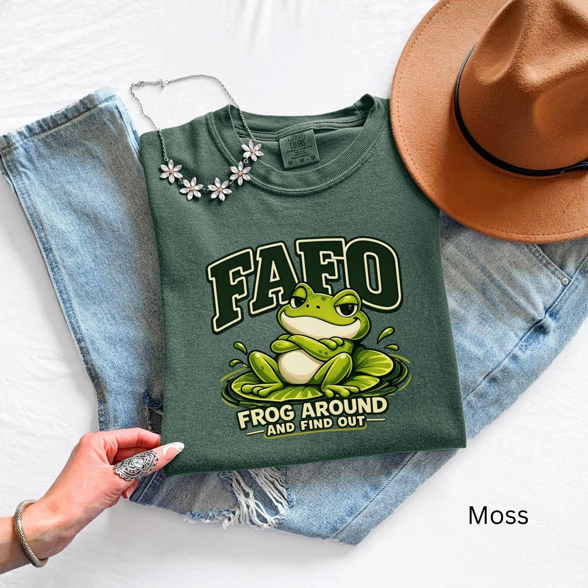 Funny Frog Shirt, Sarcastic FAFO Frog Around And Find Out Tee, Comfort Colors 1717