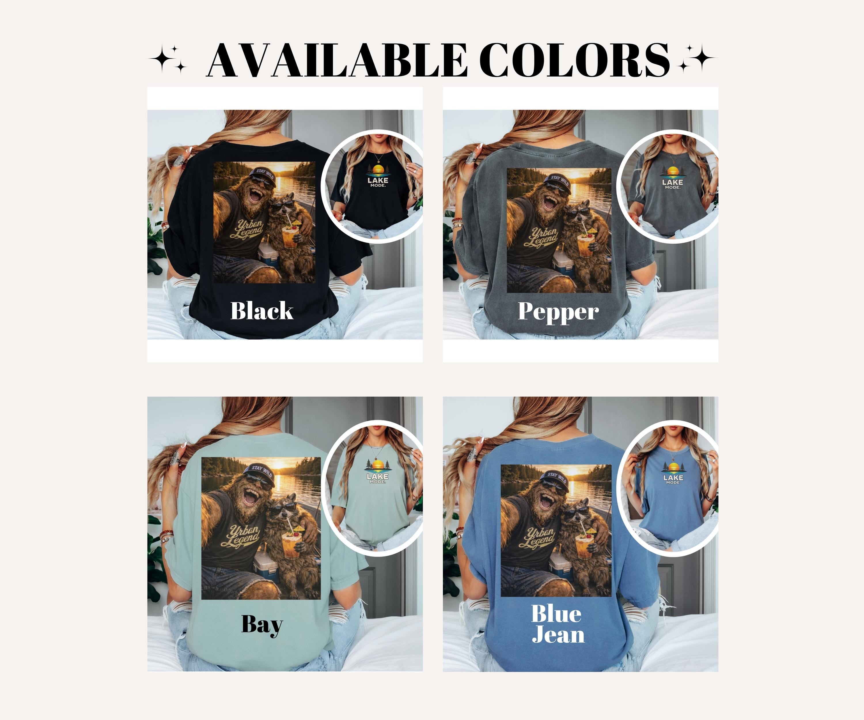 Bigfoot Raccoon Lake Shirt, Comfort Colors Tee, Boat Day Graphic
