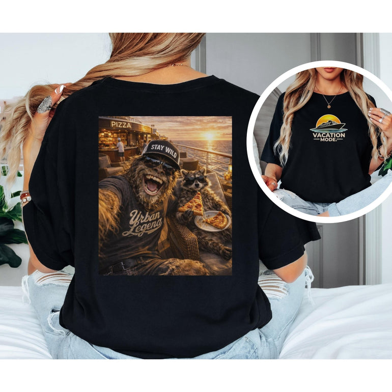 Cruise Shirt Raccoon Shirt Bigfoot Shirt Vacation Mode Beach Tee