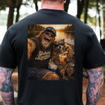 Bigfoot Raccoon Lake Shirt, Comfort Colors Tee, Boat Day Graphic