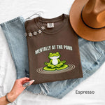 Funny Meditating Frog Shirt, Comfort Colors 1717 Pond Graphic Tee