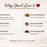 Personalized Valentine Basket Tag – Heart Name Treat Bag Favor holiday ornament product view