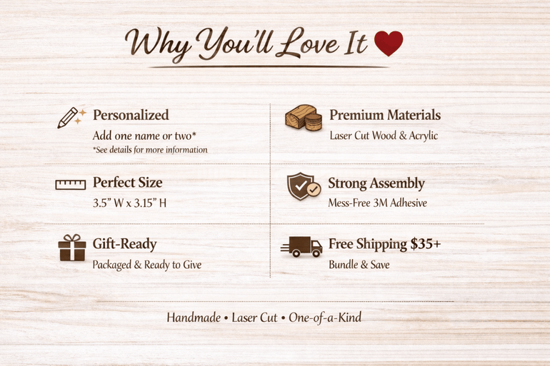 Personalized Valentine Basket Tag – Heart Name Treat Bag Favor holiday ornament product view