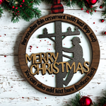 Lineman Christmas ornament holiday keepsake gift for power linemen and apprentices