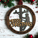 Lineman Christmas ornament holiday keepsake gift for power linemen and apprentices
