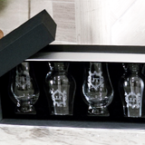 Personalized Whiskey Glass Set – Engraved Glencairn Style Glasses engraved glass detail
