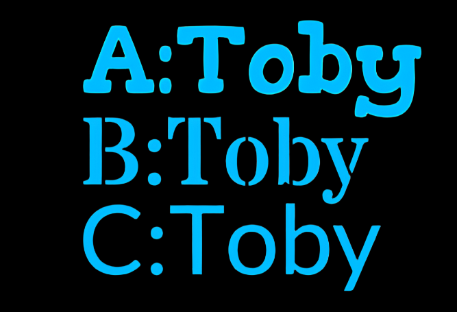 Font options chart for personalized leatherette pet collar custom text