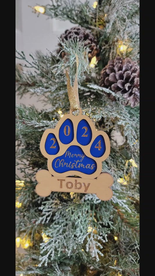 Custom Wood Christmas Ornaments for New Home, Pet Lovers, Snowman & Snowflake Decor