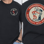 Black Reddy Kilowatt shirt with vintage electrical trade back print