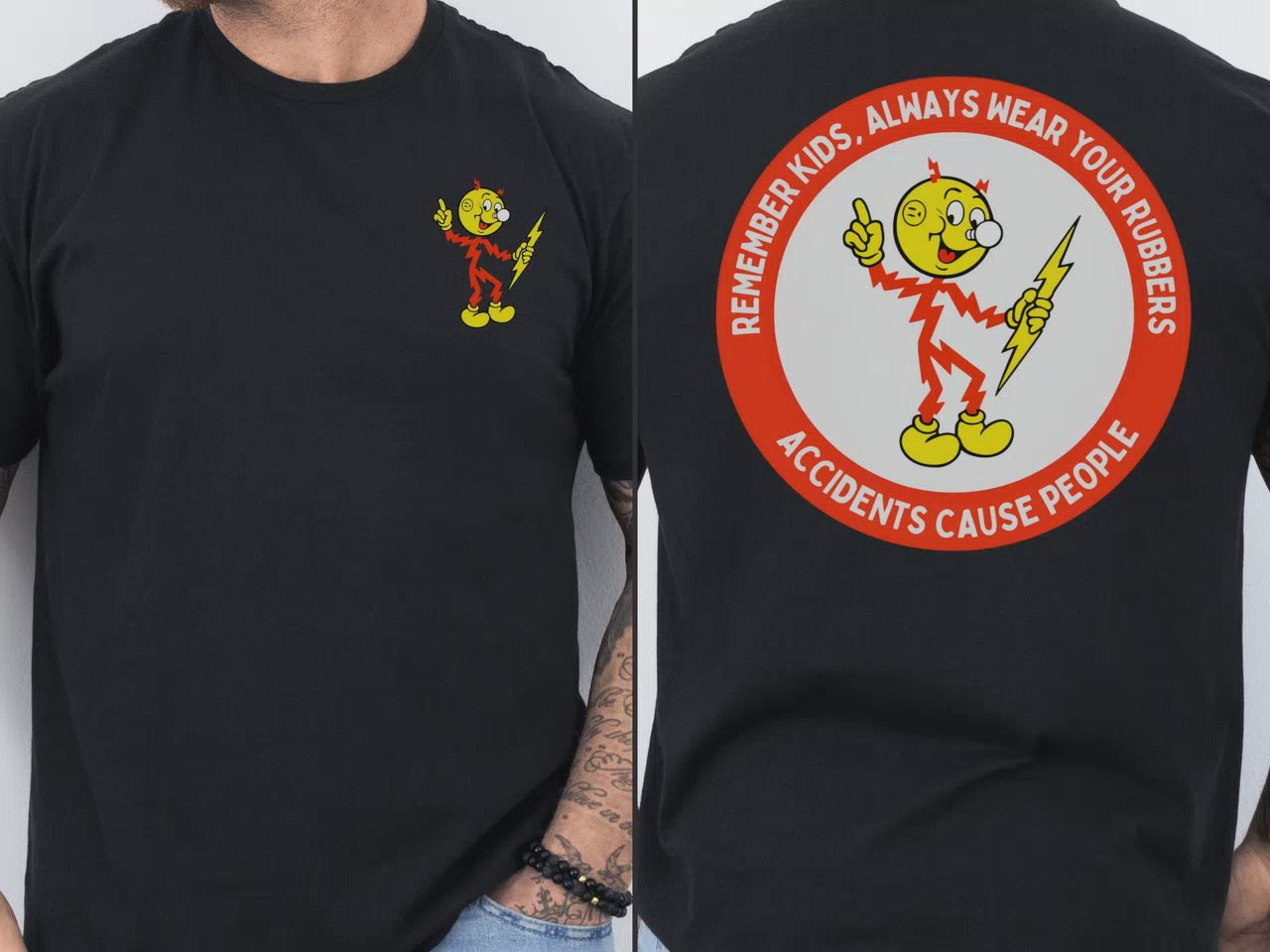 reddy kilowatt shirt video preview showing vintage front and back design