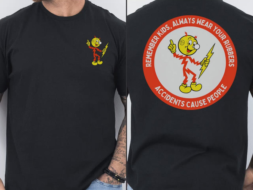 reddy kilowatt shirt video preview showing vintage front and back design