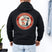 Black Reddy Kilowatt hoodie with large vintage electrical trade back graphic